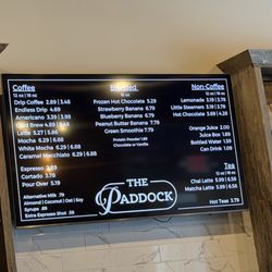 The Paddock Coffee, Eats & Gatherings - Menu