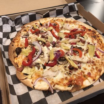 The Pizza Press - Celebration - My finished product. Whole bunch of crap, but it looks and smells good! - Pizza Near Me - Kissimmee, Florida The Pizza Press - Celebration - My finished product. Whole bunch of crap, but it looks and smells good! - Pizza Near Me - Kissimmee, Florida