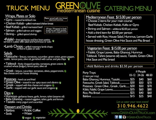 Menu photo 3 Green Olive Truck Rancho Dominguez, CA Menu photo 3 Green Olive Truck Rancho Dominguez, CA