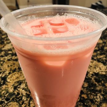 Rice & Noodles - Thai pink milk or nom yen-if you like strawberry milk try this! - Desserts Near Me - Chicago, Illinois