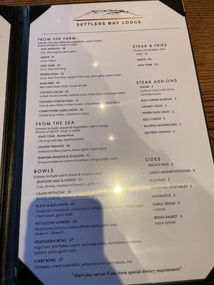Menu photo 6 Settlers Bay Lodge Wasilla, AK Menu photo 6 Settlers Bay Lodge Wasilla, AK