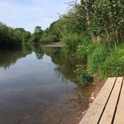 Bycross Farm Campsite - View of River Wye from landing point