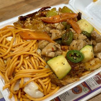 Panda Wok - Combo B All chow mein Kung Pao chicken Spicy chicken - Chinese Near Me - Covina, California Panda Wok - Combo B All chow mein Kung Pao chicken Spicy chicken - Chinese Near Me - Covina, California