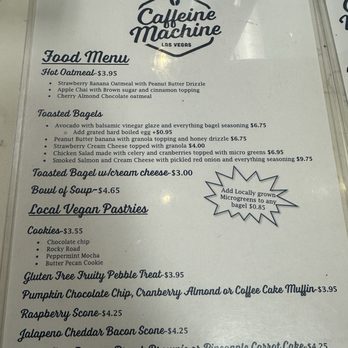 Caffeine Machine - Menu - Coffee & Tea Near Me - Las Vegas, Nevada Caffeine Machine - Menu - Coffee & Tea Near Me - Las Vegas, Nevada
