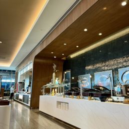 the lounge area and buffet the lounge area and buffet