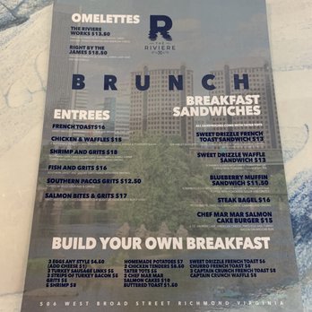 The Riviere - Menu - Breakfast & Brunch Near Me - Richmond, Virginia The Riviere - Menu - Breakfast & Brunch Near Me - Richmond, Virginia