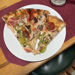 Holyoke Pizza - Holyoke Special Pizza on plate