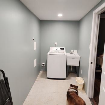 Make It Now Home Services - This was an unfinished utility room. They put in the drywall, ceiling, and recessed lighting. - Electricians Near Me - Woodbridge, Virginia