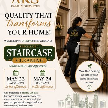 AKS Family Services - Detailed Staircase Cleaning for Condominiums in Boston - Home Cleaning Near Me - Revere, Massachusetts AKS Family Services - Detailed Staircase Cleaning for Condominiums in Boston - Home Cleaning Near Me - Revere, Massachusetts