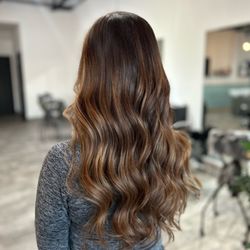 Gioia Salon - Balayage, haircut, and style by Dehlia.