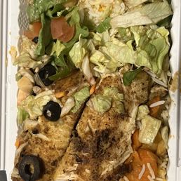 Grilled Fish over a bed of Basmati Rice