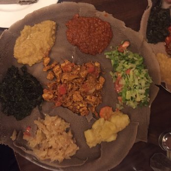 Keren Restaurant - Chicken and veggies and the beef and veggies combo - Ethiopian Near Me - Washington, DC, District of Columbia