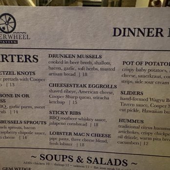 Water Wheel Tavern - Menu - American Near Me - Doylestown, Pennsylvania