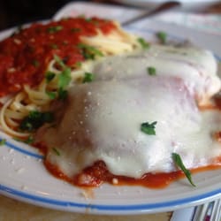 Gino's Cafe - They certainly don't skimp on the cheese when it comes to chicken parm.