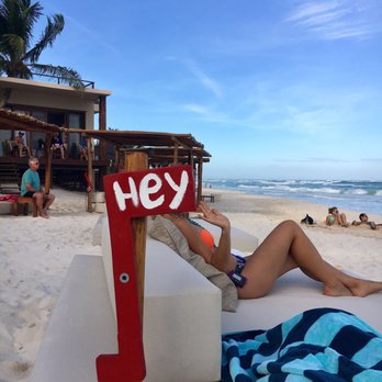 La Zebra - One of the beach lounging options - Mexican Near Me - Tulum, ROO