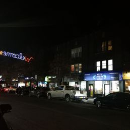 Storefront by the Welcome to Steinway sign Storefront by the Welcome to Steinway sign