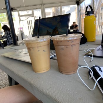Retrospect Coffee Bar - Iced caramel latte and iced mocha latte - Coffee & Tea Near Me - Houston, Texas Retrospect Coffee Bar - Iced caramel latte and iced mocha latte - Coffee & Tea Near Me - Houston, Texas
