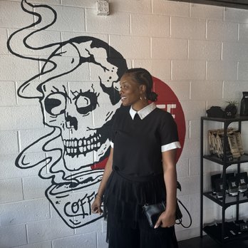 Street Brew Coffee - Coffee and skull wall. I enjoy the style of this shop. Has a lot of character. - Coffee & Tea Near Me - Scottsdale, Arizona