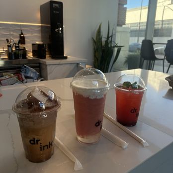 Dr.ink - S'mores mocha, strawberry fruithie, and raspberry lychee sparkling - Coffee & Tea Near Me - San Jose, California Dr.ink - S'mores mocha, strawberry fruithie, and raspberry lychee sparkling - Coffee & Tea Near Me - San Jose, California