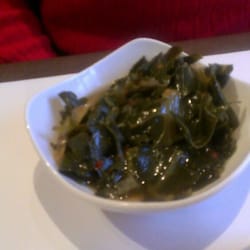 Dame's Chicken & Waffles - Spicy greens!!