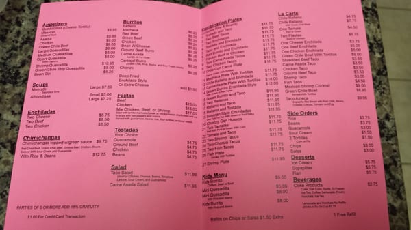 Menu photo 6 Carbajal's Mexican Food Mesa, AZ