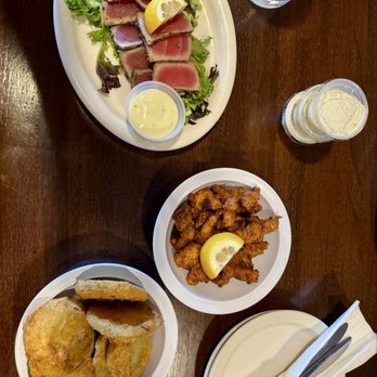 St Marys Seafood & More - Ahi tuna with soy sauce and a wasabi ranch. Gator bites. Fried green tomatoes. And a vodka lemonade. - Seafood Near Me - St. Augustine, Florida St Marys Seafood & More - Ahi tuna with soy sauce and a wasabi ranch. Gator bites. Fried green tomatoes. And a vodka lemonade. - Seafood Near Me - St. Augustine, Florida