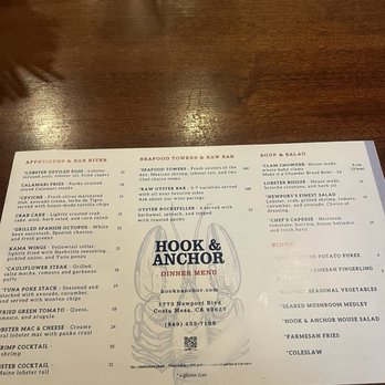 Hook & Anchor - Seafood Near Me - Costa Mesa, California