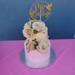 Pretty-N-Pink Pastry - I am now a repeat satisfied customer . I ordered this cake for my god daughters baptism and it was a hit. Delicious and pretty!