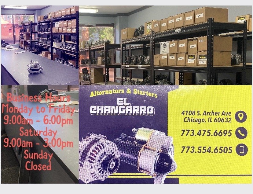 ALTERNATORS & STARTERS EL CHANGARRO Updated September 2024 4108 S