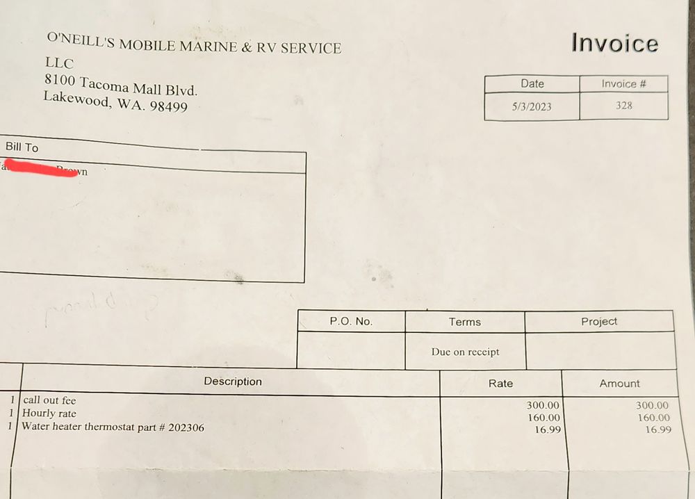 O’NEILLS MOBILE MARINE AND RV SERVICES Updated September 2024 32