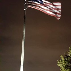 Flag Pole Hil - Night Shot of the huge flag.
