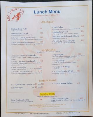 Menu photo 3 ABC Lobster Davie, FL