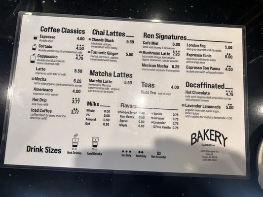 Menu photo 7 Ren Coffeehouse Tucson, AZ