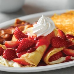 Village Inn - Strawberry Crepes Combo