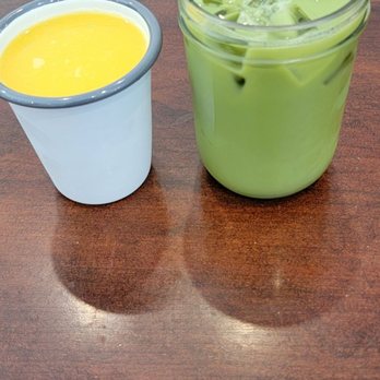 Pupfish Cafe - OJ and iced mint matcha - Coffee & Tea Near Me - Bishop, California