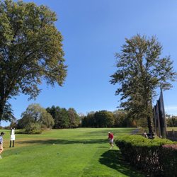 Griffith E. Harris Golf Course - First tee; Driving range on the right