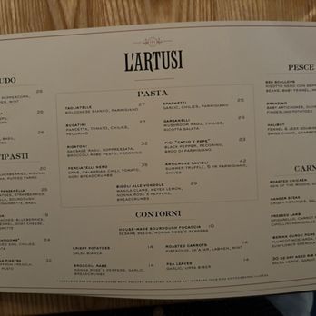 L'Artusi - Menu (July 2026) - Italian Near Me - New York, New York L'Artusi - Menu (July 2026) - Italian Near Me - New York, New York