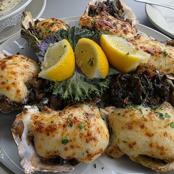 Tognazzini's Dockside - Oysters Rockafeller - Seafood Near Me - Morro Bay, California Tognazzini's Dockside - Oysters Rockafeller - Seafood Near Me - Morro Bay, California