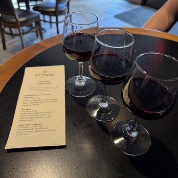Biltmore Winery - Wine flight at the Wine Bar - September 2026 - Wineries Near Me - Asheville, North Carolina Biltmore Winery - Wine flight at the Wine Bar - September 2026 - Wineries Near Me - Asheville, North Carolina