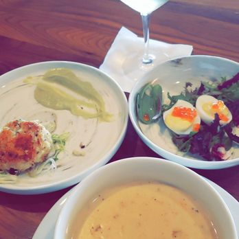 Water's Table - Chowder, crab cake, and deviled egg - New American Near Me - Renton, Washington Water's Table - Chowder, crab cake, and deviled egg - New American Near Me - Renton, Washington