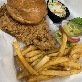 Wildflour Bakehouse & Catering - Hand breaded pork tenderloin with fries and coleslaw. $10.50. Delicious. - Breakfast & Brunch Near Me - Nineveh, Indiana Wildflour Bakehouse & Catering - Hand breaded pork tenderloin with fries and coleslaw. $10.50. Delicious. - Breakfast & Brunch Near Me - Nineveh, Indiana