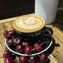 Launch Espresso Food Spirits - Cafe - Sweet Cherry Pie latte - July's special