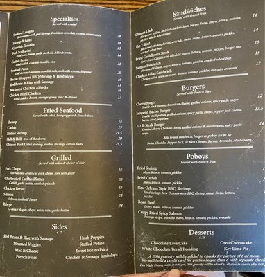Menu photo 2 The Chimes East Baton Rouge, LA Menu photo 2 The Chimes East Baton Rouge, LA