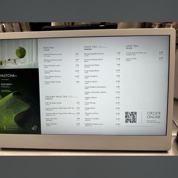 Heytea - Menu on kiosk - Tea Rooms Near Me - Berkeley, California