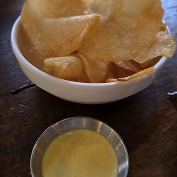 Aji Peruvian Cuisine - Homemade chips with aji sauce - Peruvian Near Me - Long Beach, California