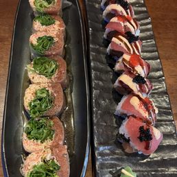 Raw raw roll on the left