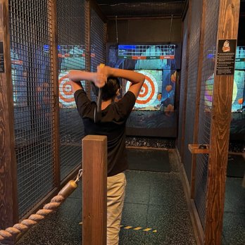 The Axe Lair - My 13 year old some was able to join us! : ) - Axe Throwing Near Me - Fullerton, California