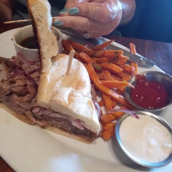 Paul Martin's American Grill - French dip with aujus. - New American Near Me - El Segundo, California Paul Martin's American Grill - French dip with aujus. - New American Near Me - El Segundo, California