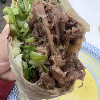 Yi Mei - 2025.12.23 Beef Roll / 牛肉卷餅 packed with tender beef and cilantro - Taiwanese Near Me - Monrovia, California