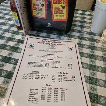 Gus's World Famous Fried Chicken - Menu - Chicken Shop Near Me - Dallas, Texas
